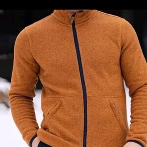 Men's Stylish Zip-Up Sweater in Rich Brown